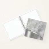 Carnet Métal et Parties scintillant Wave Argent ID807 (Intérieur)