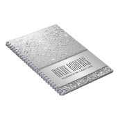 Carnet Métal moderne Élégant argent (Côté Droit)