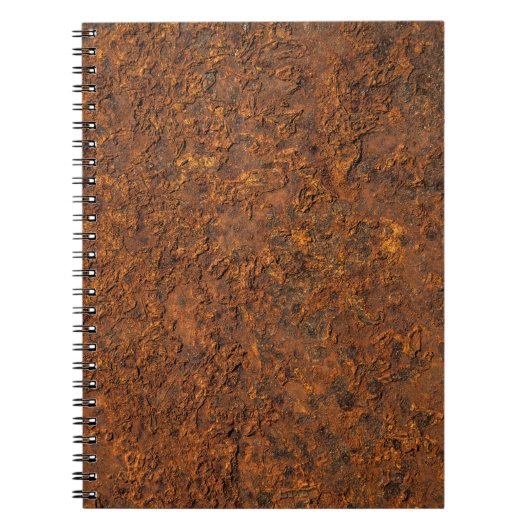 Carnet Métal rouillé : Esthétique en fer texturé. (Devant)
