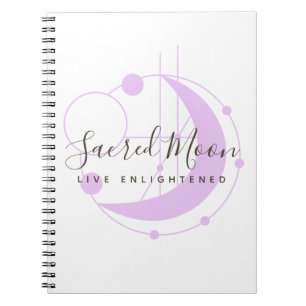 Carnet Métaphysique Lune Minimaliste Violet Personnalisé