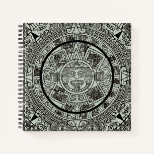 Carnet Mexicaine Aztec Sun Stone Maya Calendrier 1