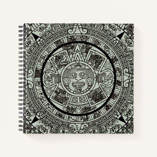 Carnet Mexicaine Aztec Sun Stone Maya Calendrier 1 (Devant)