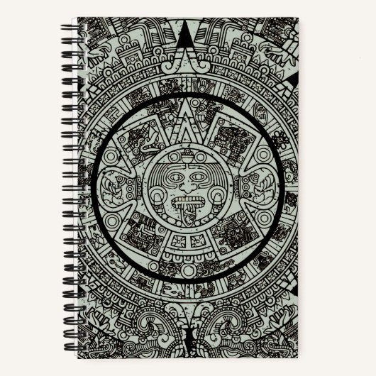 Carnet Mexicaine Aztec Sun Stone Maya Calendrier 1 (Recto)