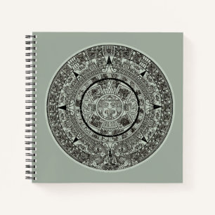 Carnet Mexicaine Aztec Sun Stone Maya Calendrier 1