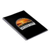 Carnet Mexico CDMX Vintage Sunset Skyline (Côté Droit)