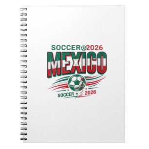 Carnet Mexique Football 2026 Football Gras Pays Typograph