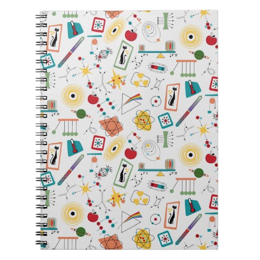 Carnet Mi-siècle moderne de l'âge atomique STEM Physique  (Devant)