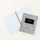 Carnet Mi-siècle moderne Géométrique Noir Blanc (Intérieur)