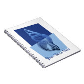 Carnet Mi-siècle Moderne Turban Shell Print Ocean Blue (Côté Droit)