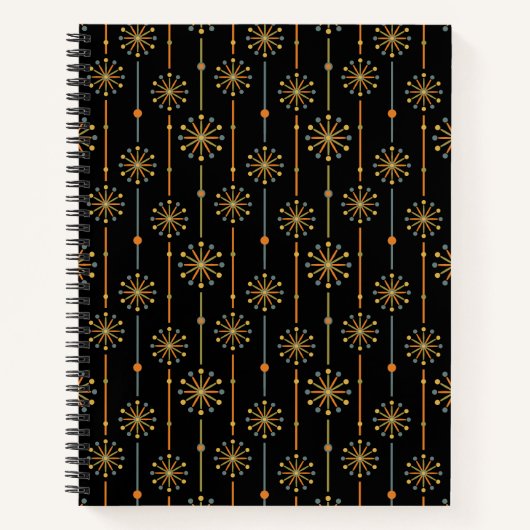 Carnet Mi-siècle Starburst Strier Couleurs personnalisées (Devant)