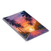Carnet Miami Beach Sunset Palm Tree Tropical (Côté Droit)
