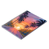 Carnet Miami Beach Sunset Palm Tree Tropical (Côté gauche)