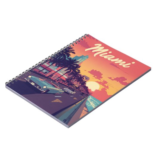 Carnet Miami Sunset Vintage (Côté gauche)