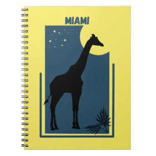 Carnet Miami Zoo Floride Vintage Giraffe