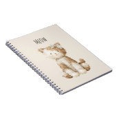 Carnet Miau Crème Brun Chat Ruban (Côté Droit)