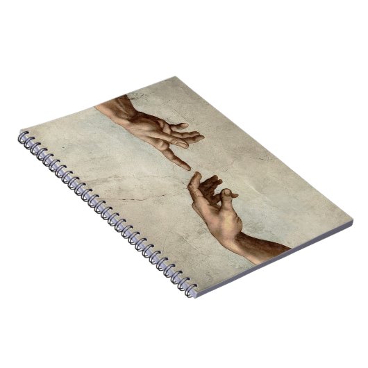 Carnet Michaelangelo mains création adam dieu (Côté Droit)