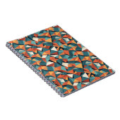 Carnet Mid-Century Geometric Teal & Orange Pattern (Côté Droit)