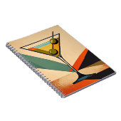 Carnet Mid Century Modern Color Block Martini Art (Côté Droit)