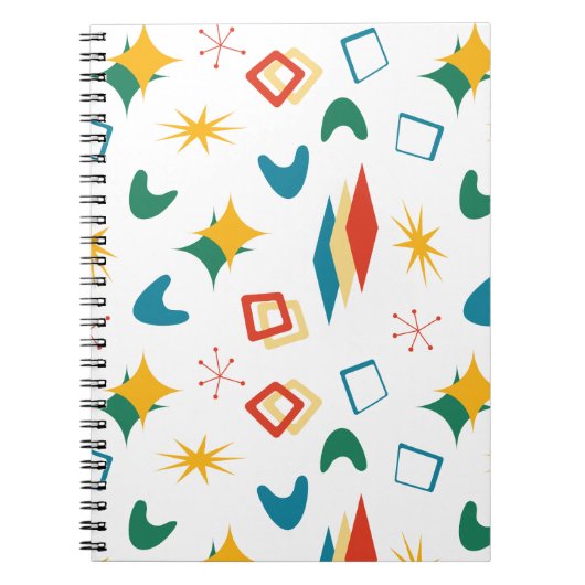 Carnet Mid Mod Atomique Mid-Century Moderne Formes Rétro (Devant)