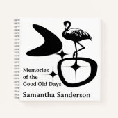 Carnet MidCentury Modern Flamingo Atomic Retro Custom (Devant)