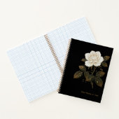 Carnet Midnight Bloom: The Maki-e Style White Rose & Gold (Intérieur)