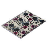 Carnet Midnight Blue Bourgogne Inky Floral Almond Mariage (Côté gauche)