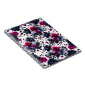 Carnet Midnight Blue Bourgogne Inky Floral Almond Mariage (Côté Droit)