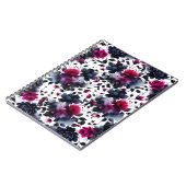 Carnet Midnight Blue Bourgogne Inky Floral Almond Mariage (Côté gauche)