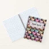 Carnet Midnight Blue Chic Cœurs Colorés (Intérieur)