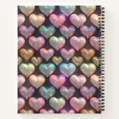 Carnet Midnight Blue Chic Cœurs Colorés (Dos)
