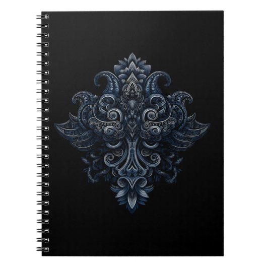 Carnet Midnight Filigree Crest (Devant)