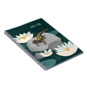 Carnet Midnight Pond Fire Salamander personalized  (Côté Droit)