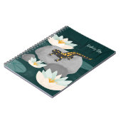 Carnet Midnight Pond Fire Salamander personalized  (Côté gauche)