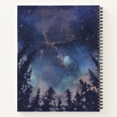 Carnet Midnight Sky Forest Nom personnalisé Monogramme (Dos)