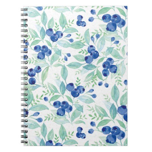 Carnet Midsummer Rustic Blueberry Berry Motif d'été (Devant)