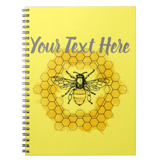 Carnet Miel abeille Bumblebee tendance été et printemps