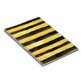 Carnet Miel Abeille Noir Or Jaune Noël (Côté Droit)