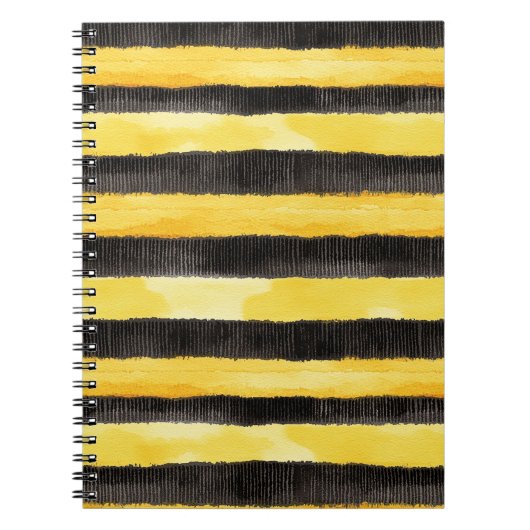 Carnet Miel Abeille Noir Or Jaune Noël (Devant)