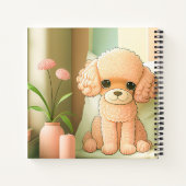 Carnet Mignon Adorable Chien Caniche Artwork | (Dos)