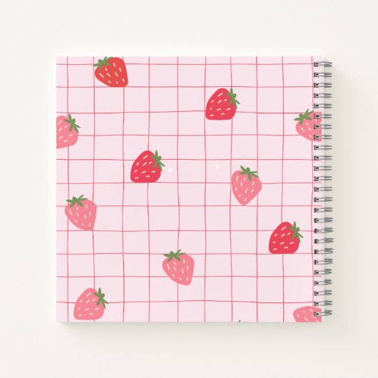 Carnet mignon aux fraises Kitty (Dos)