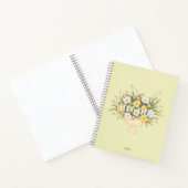 Carnet mignon avec fleurs crème et jaune (Intérieur)
