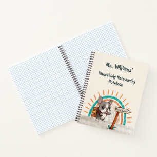 Carnet Mignon Bulldog français de dessin animé professeur