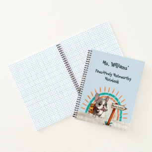 Carnet Mignon Bulldog français de dessin animé professeur