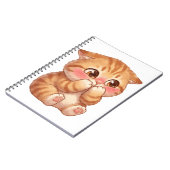 Carnet Mignon Chat Orange Timide Rougissant Toile Art Mur (Côté gauche)
