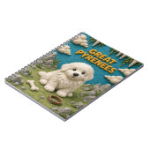 Carnet Mignon chiot des Pyrénées, bébé chien (Côté gauche)