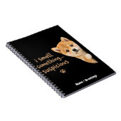 Carnet Mignon chiot Shiba Inu Citation drôle d'odeur Chie (Côté Droit)