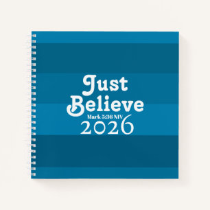 Carnet Mignon, croyez simplement, nuances de bleu 2026