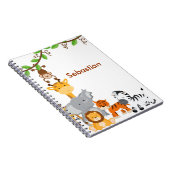 Carnet mignon d'animal de bébé de jungle (Côté Droit)