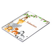 Carnet mignon d'animal de bébé de jungle (Côté gauche)