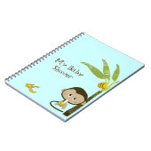 Carnet mignon de baby shower de singe (Côté gauche)